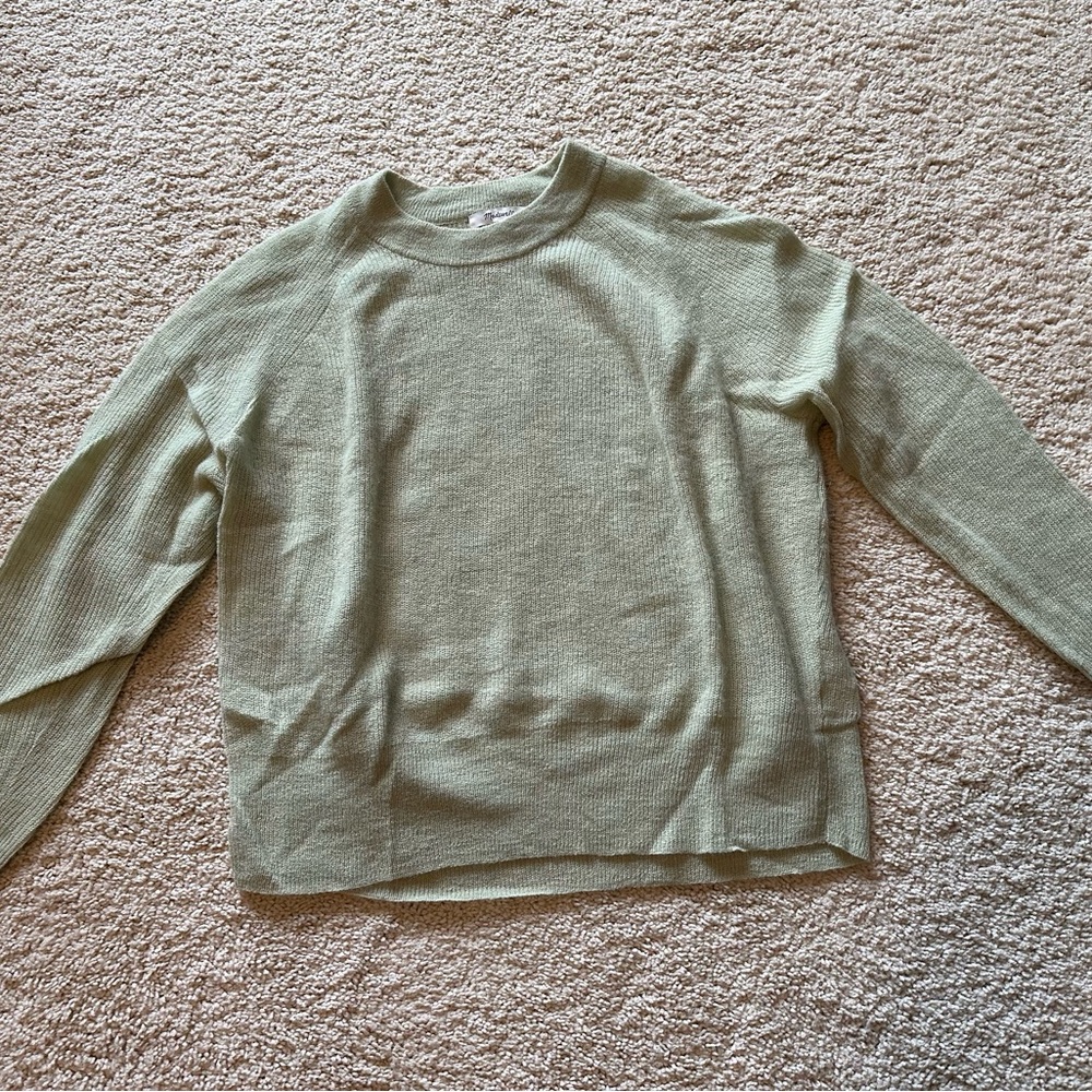 Madewell Soft Mint Crew Neck Sweater